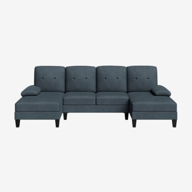 Sofa Couch with Double Chaise